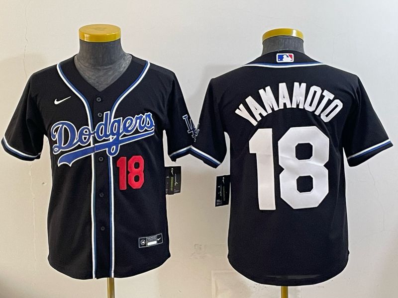 Women Nike 2026 Los Angeles Dodgers #18 Yamamoto Black Game MLB Jersey 090